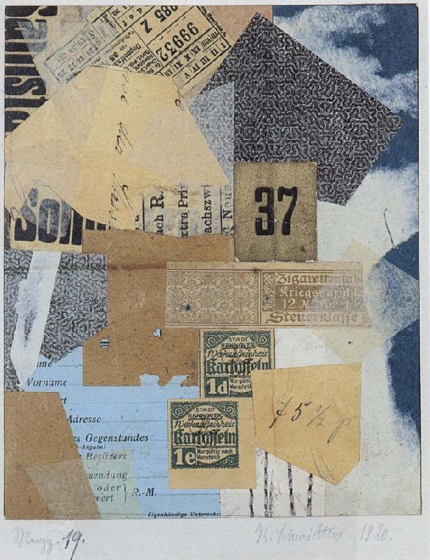 Kurt Schwitters Merz 19 oil painting picture